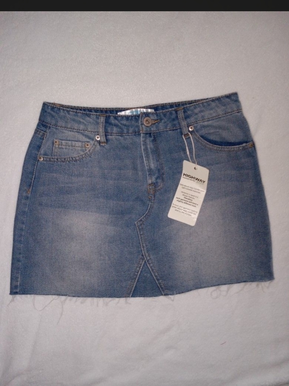 Blue Denim Mini Skirt